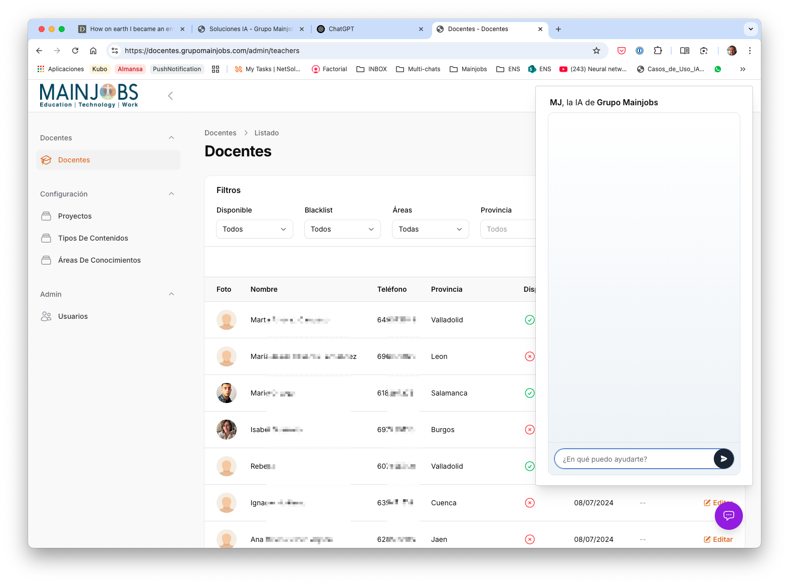 Dashboard Docentes 360°